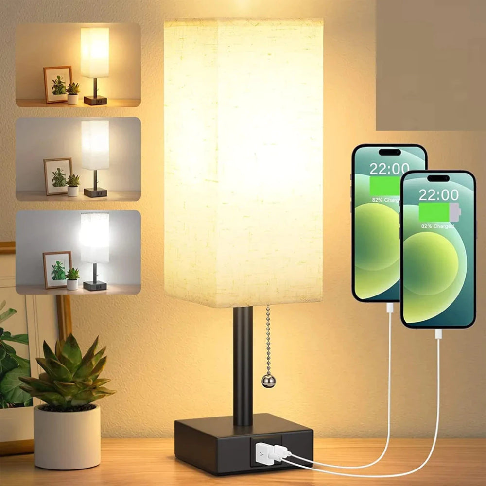 Product: RGB Table Lamp with USB-C and Outlet